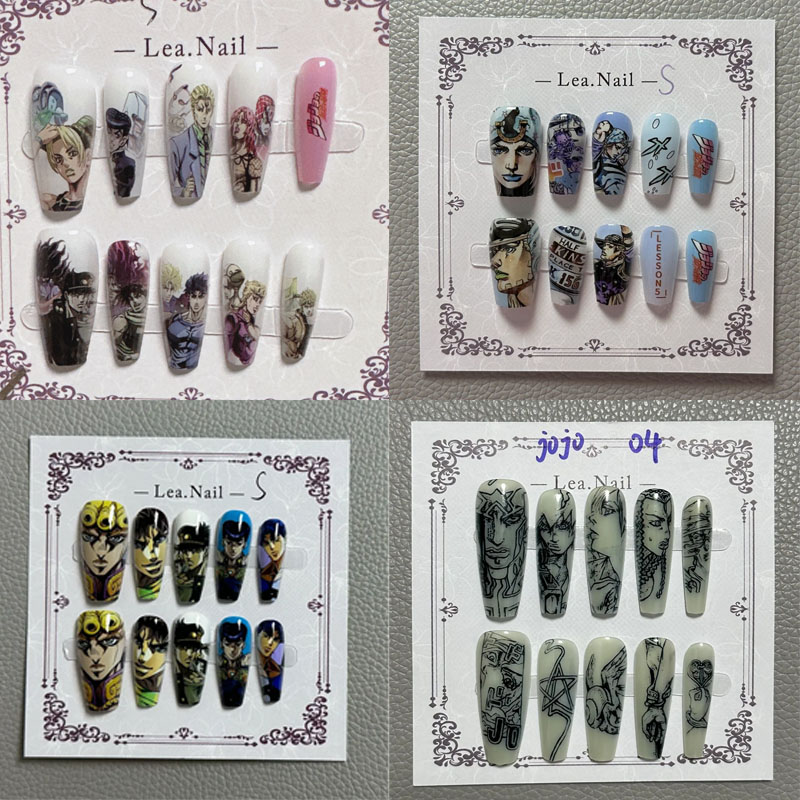 Nail Art - Jojo arte do prego estudante anime